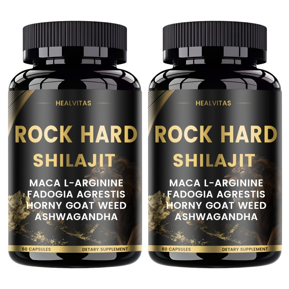 Shilajit Ashwagandha Capsules with Taurine, Ginseng & Turmeric, 5-in-1 Natural Energy, Mood, Nerve & Antioxidant Support — im