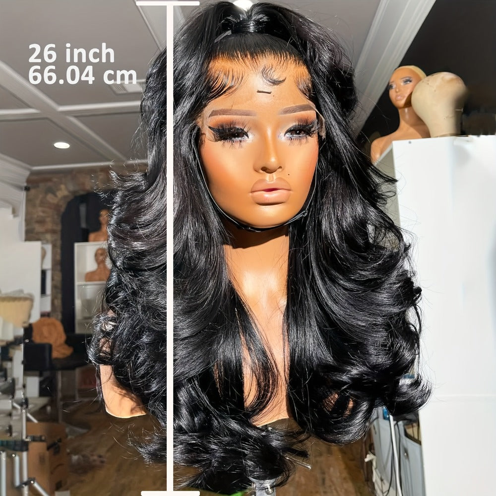 Body Wave Lace Front Wig 13x4 HD Transparent Lace 30 Inch Human Hair Glueless Bye Bye Knots Pre, for Home, Travel and Salon H