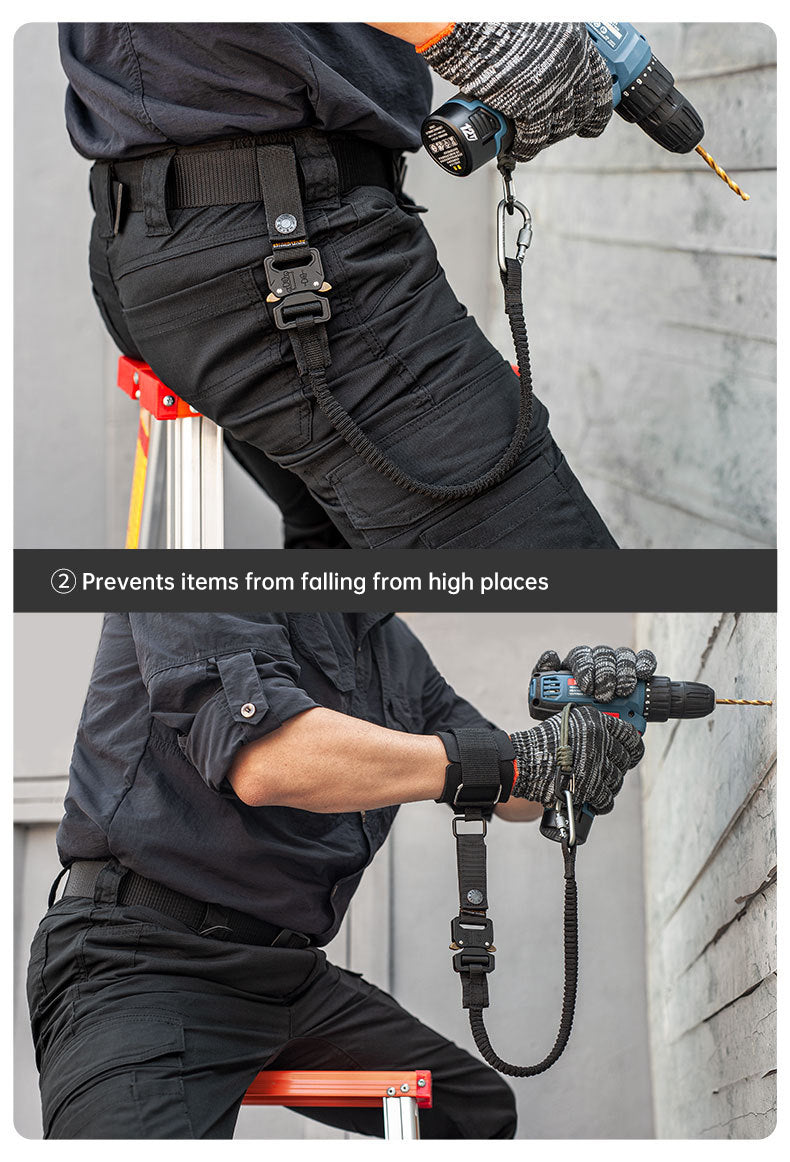 Func. tool rope, equip. tools, phone anti-loss hooks, bag & pant dec. ropes