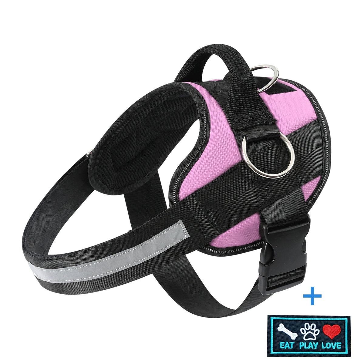Reflective-Trim Dog Harness in Seven Colors and XS–XXL with Chest Band, Back Ring and Top Handle — image 12
