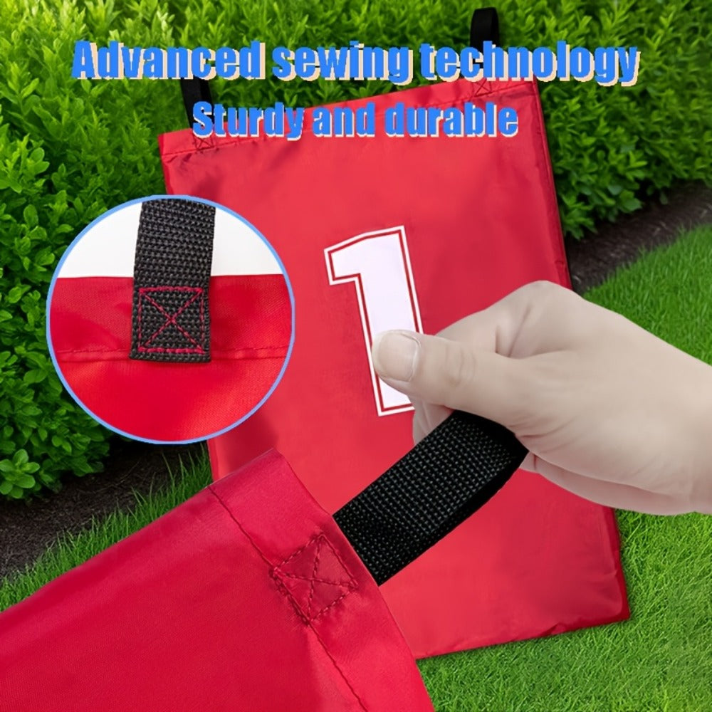 Four Numbered Sack Race Bags in Red, Blue, Yellow and Green with 65 x 46cm Pictured Size for Lawns — image 9