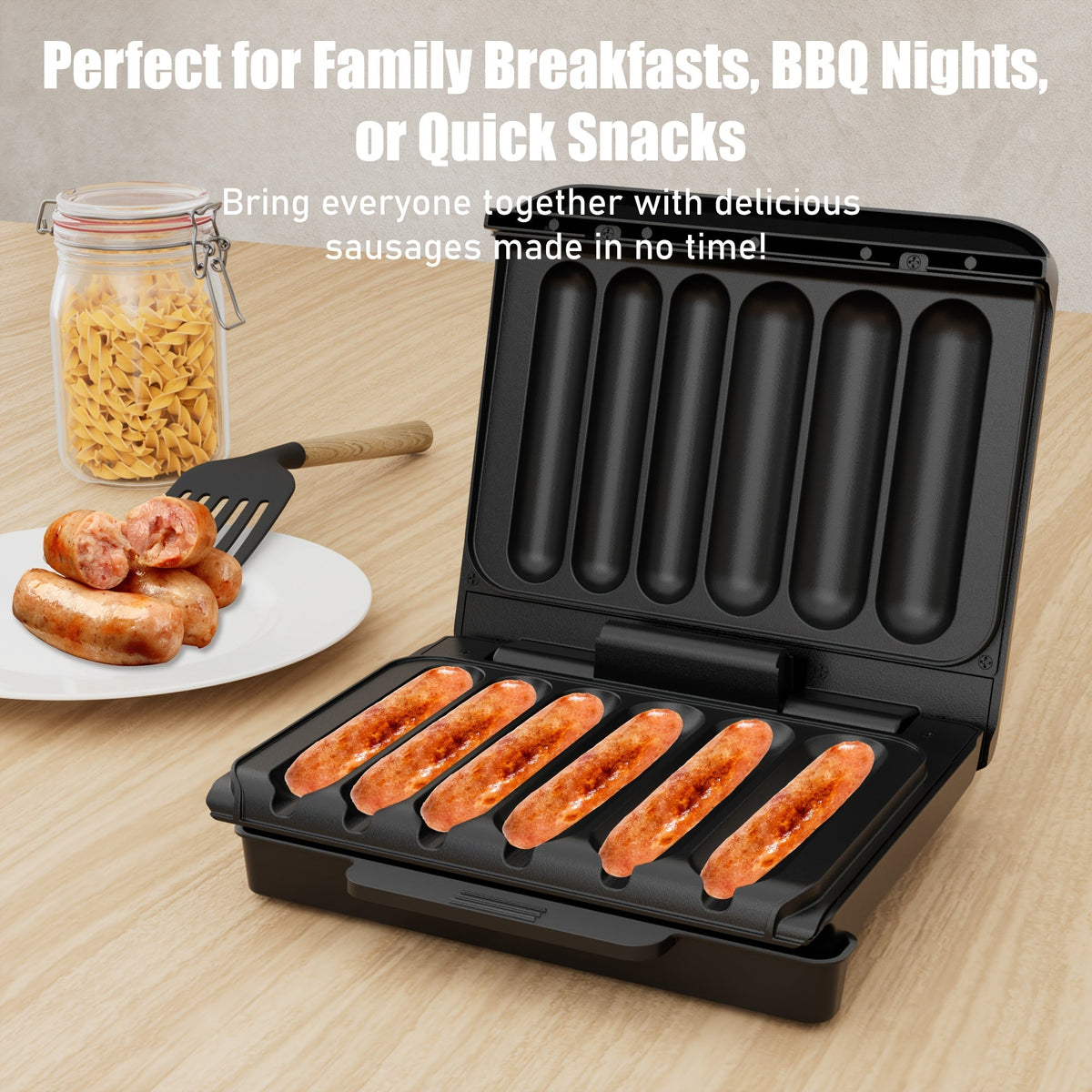 Hot Dog Machine in an Electric Design with Drip Tray for BBQ Parties — image 3