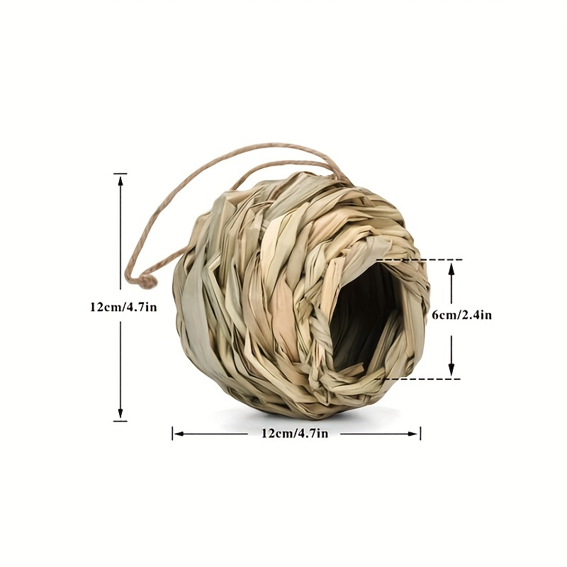 Hummingbird Nest House Handwoven Outdoor Garden Patio Bird Nest – Spherical Design Comfortable Nesting Shelter for Small Bird