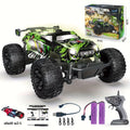 RC Monster Truck 4WD Green Off-Road Style Vehicle with LED Details, 2.4G Remote Controller and Treaded Tires — image 14