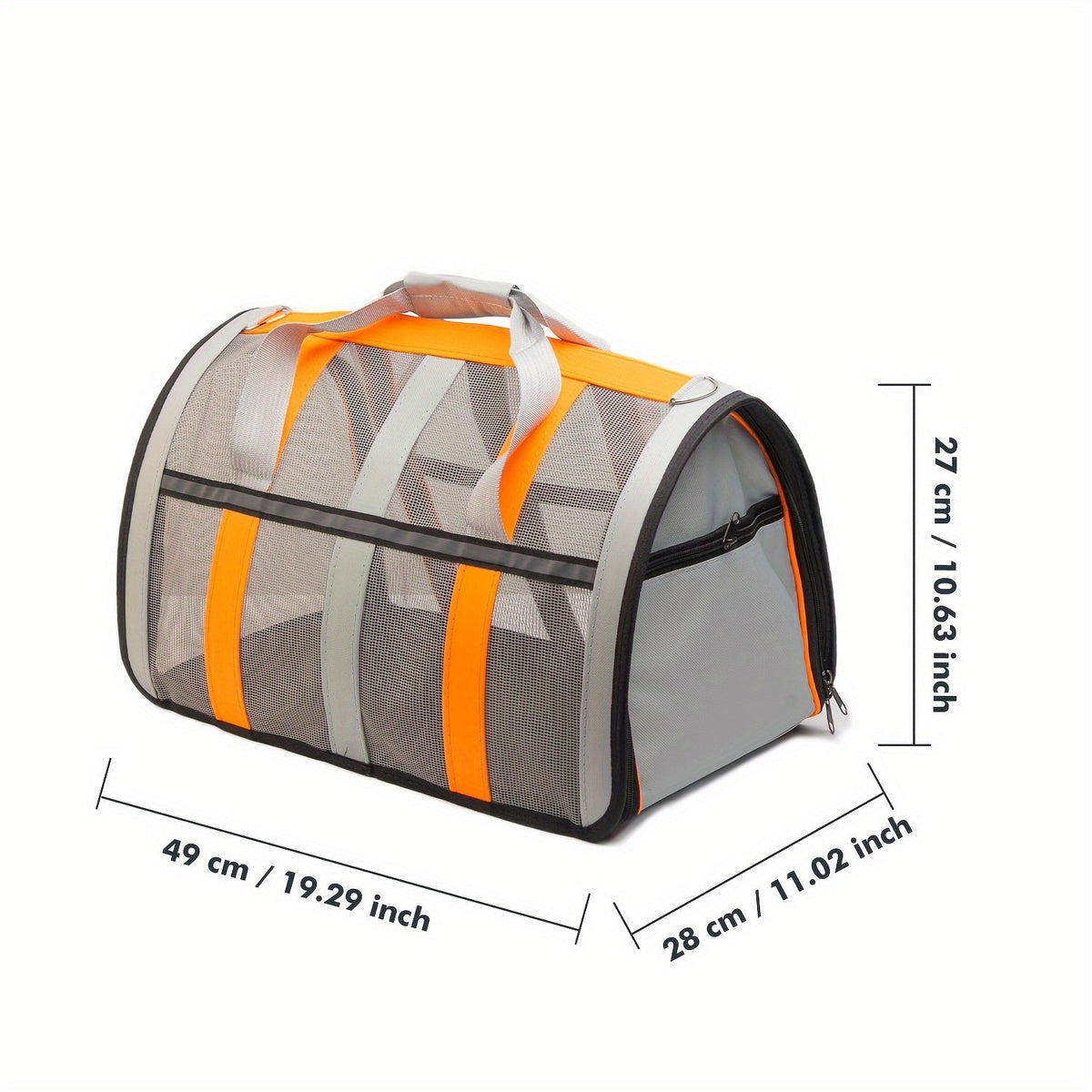Arched Mesh-Panel Pet Carrier with Top Handles, Seven Colors and Complete S, M and L Size Grid — image 12