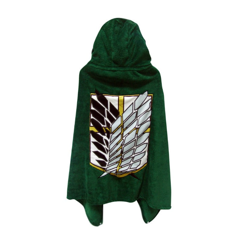 Wings of Liberty Survey Corps Attack on Titan Cape Blanket Otaku Shawl Blanket Anime Blanket Lunch Break Nap