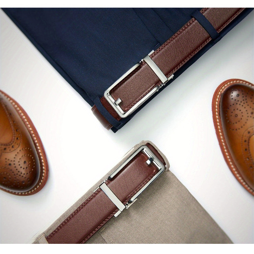 Ratchet Boy Belt With Snap Closure Adjustable For Casual And Formal Wear