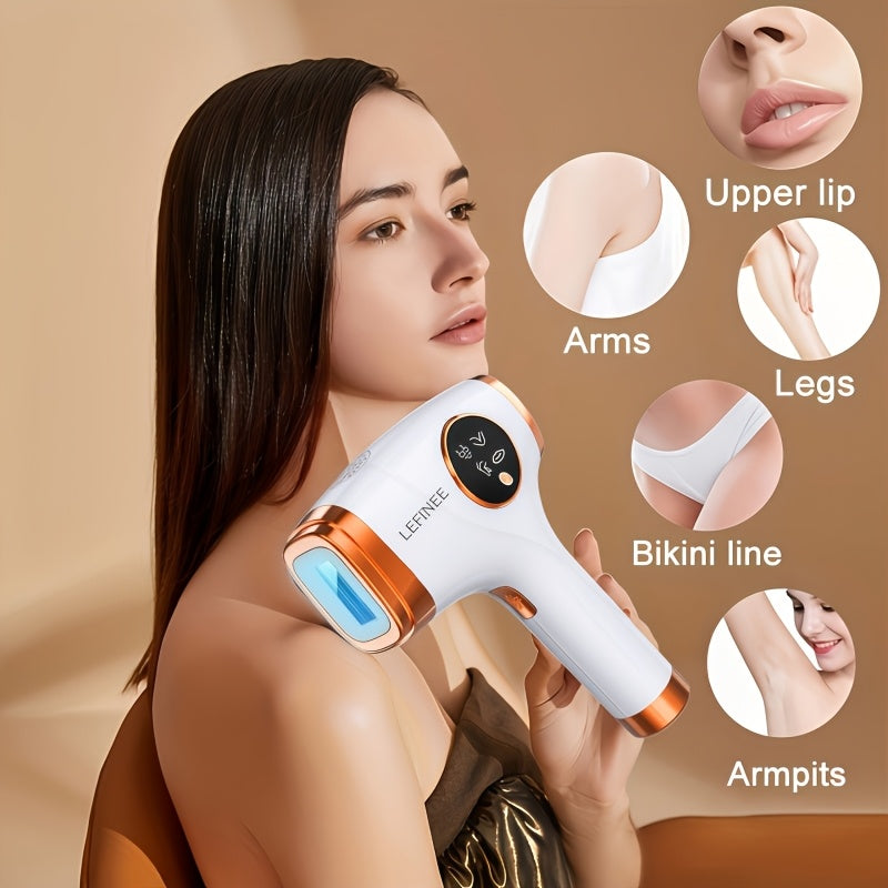 IPL Hair Removal Device 999900 Flashes 3-in-1 At-Home Laser Hair Remover for Women Men for Everyday Face, Beard and Body Groo