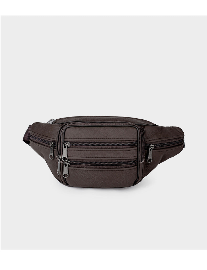 Genuine Leather Sports Waist Pack For Men, Invisible Running Pack