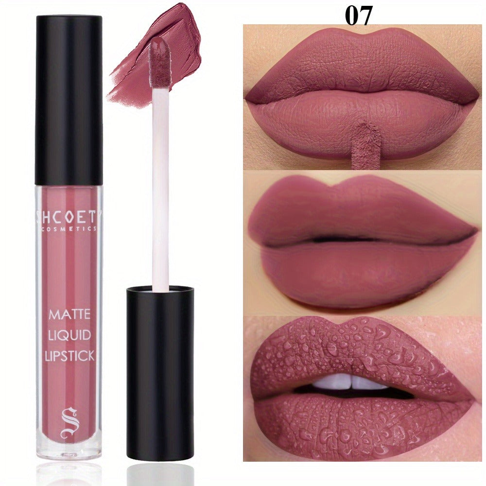 Bear Lip Glaze Set 3 Colors, Cute Bear Packaging Velvet Matte Waterproof Liquid Lipstick in Brown Pink & Red — image 15