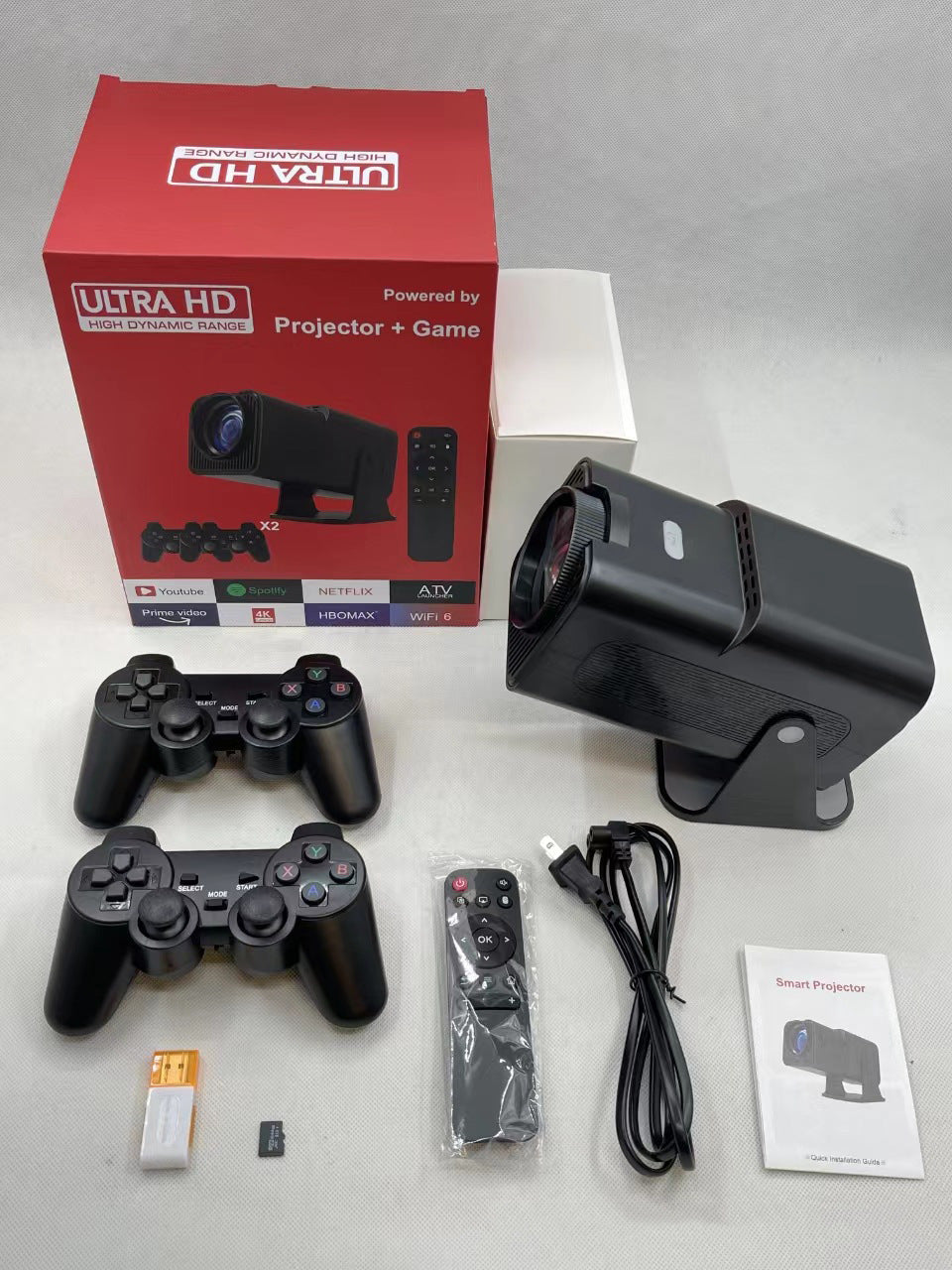 Wireless Same Screen HD Home Portable Game Projector
