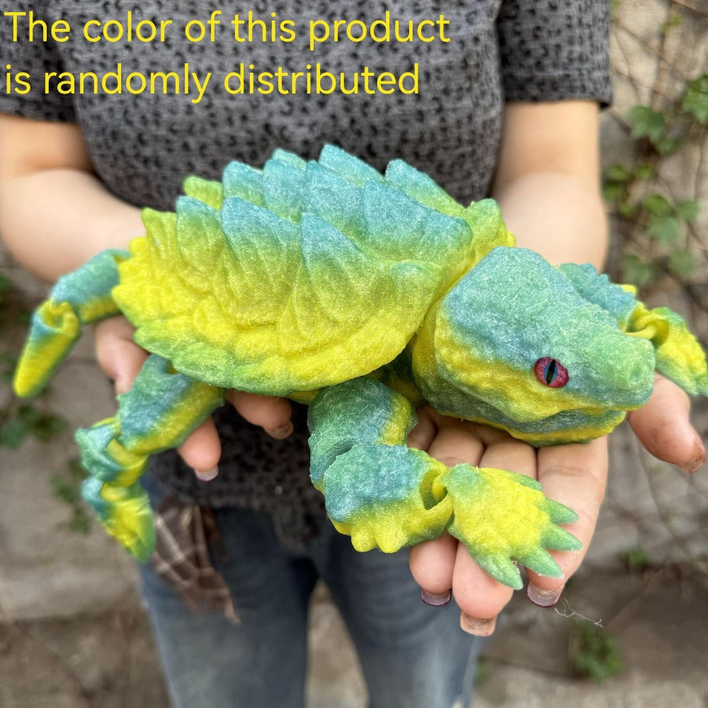 Articulated Crocodile & Turtle 3D Printed Figure, Large Flexible Movable Joints Poseable Animal Collectible — image 5