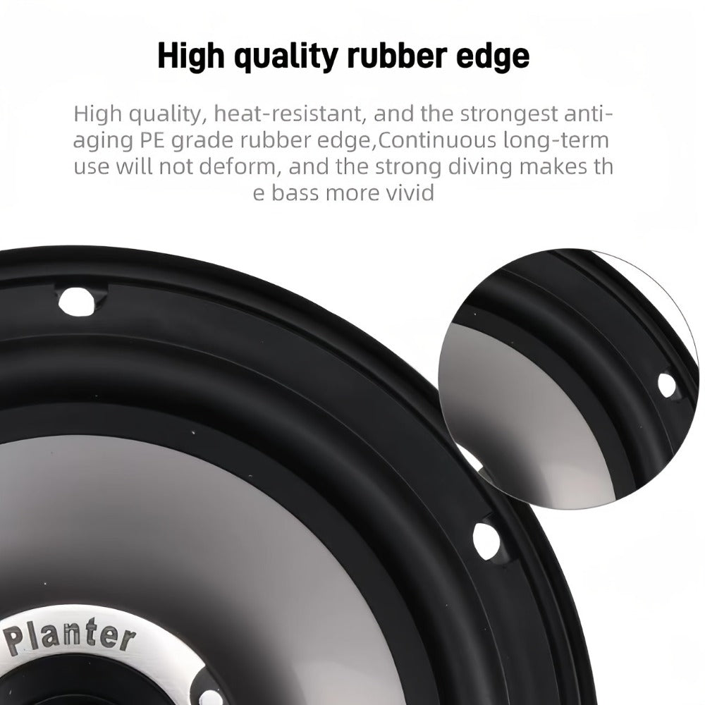 6.5 Inch 400W Car Coaxial Speakers HiFi Full Range – Rubber Edge, Strong Magnet, Universal Fit for Ford Chevy Toyota Honda — 