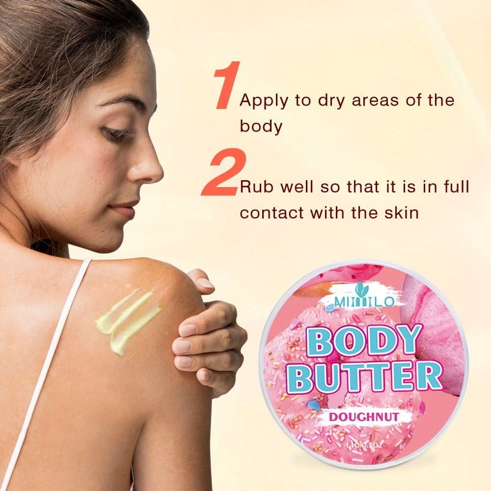 Fruity Body Glaze Set 8 Scents 100g×2 – Pineapple Coconut Strawberry Coffee Peach Doughnut Birthday Cake Non-Greasy All-Day M