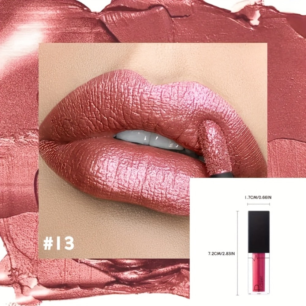 Metallic Shimmer Lip Gloss with Wand Applicator and Eleven Numbered Shade Options from 13 to 24 — image 6