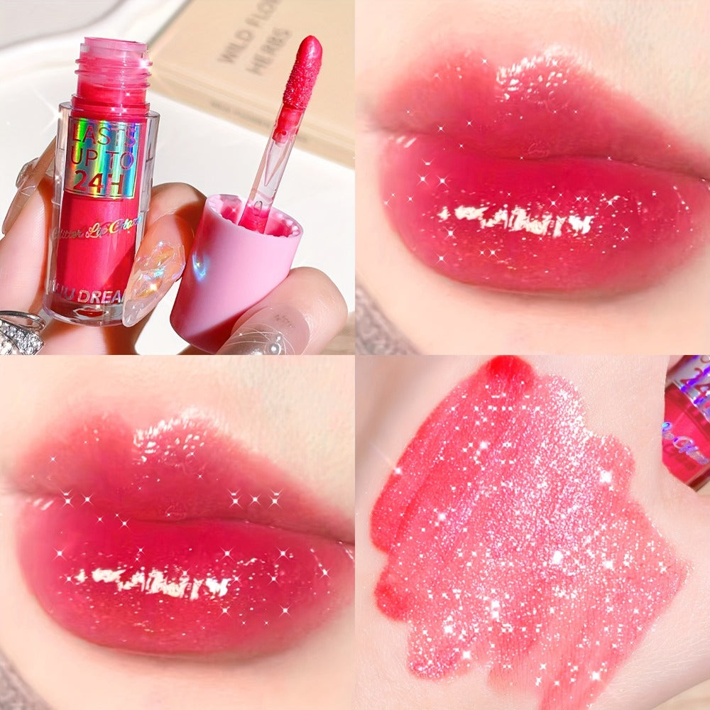 24H Waterproof Glitter Lip Gloss & Lip Stain Set 3PCS, Lip Oil Formula, for Makeup, Travel and Everyday Vanity Use — image 9