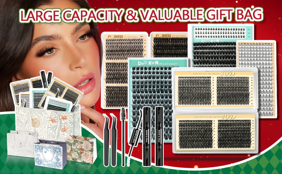 False Eyelash Cluster Kit with Four Package Options from 209 to 1993 Pieces plus Tools and Gift Bags — image 12