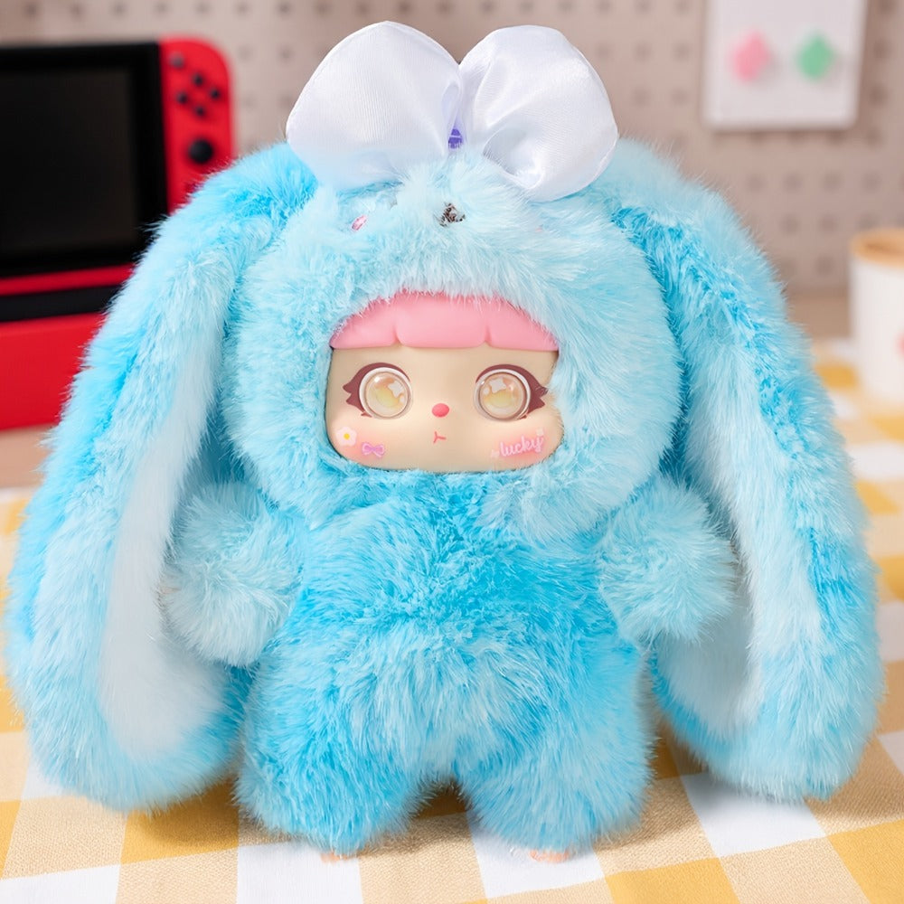 Plush Toy Kawaii Rabbit with Detachable Face Panel and Assorted Character Styling for Display — image 9