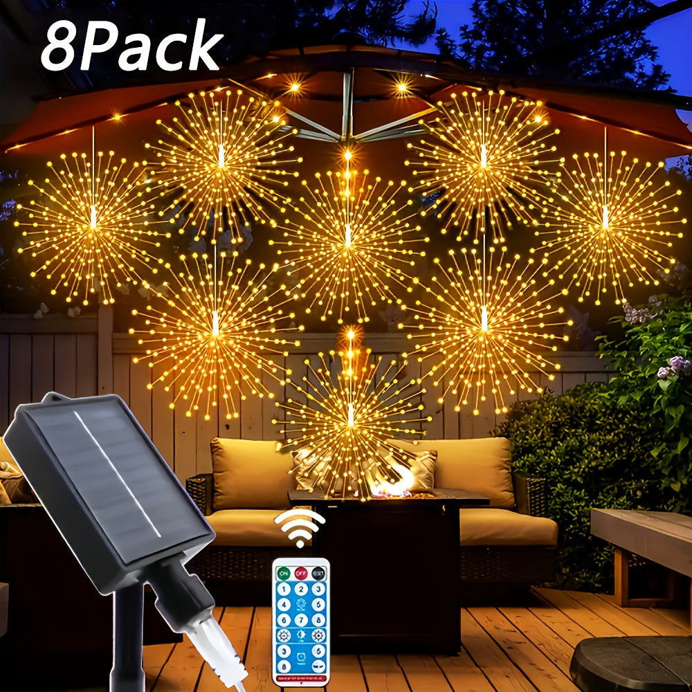 Solar Starburst Ball Light Set with Eight 480-LED Pieces, Remote Control and Three Color Options — image 5