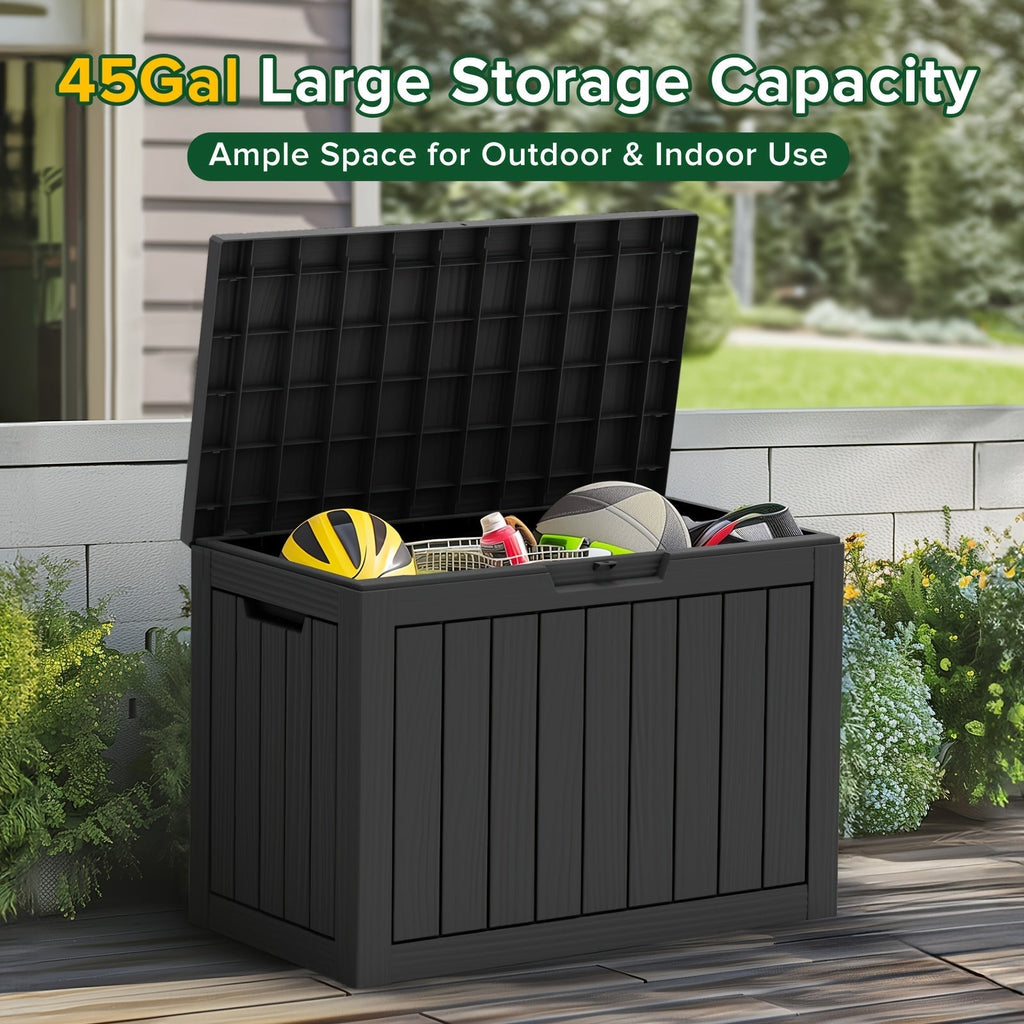 Molded-Panel Outdoor Storage Box with 36-, 45- or 51-Gallon Labels across Four Capacity-and-Color Models — image 2