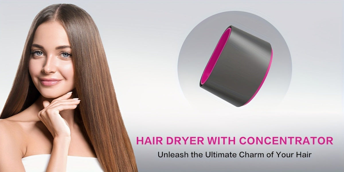 FZ201-Style 1875W Hair Dryer with Circular Rear Intake, Gray or White Finish and Three Pictured Attachments — image 20