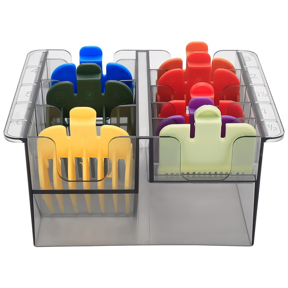 Barber Tool Organizer 8-Slot Clear Plastic Storage Box for Grooming Accessories and Hair Clippers Scissors — image 3