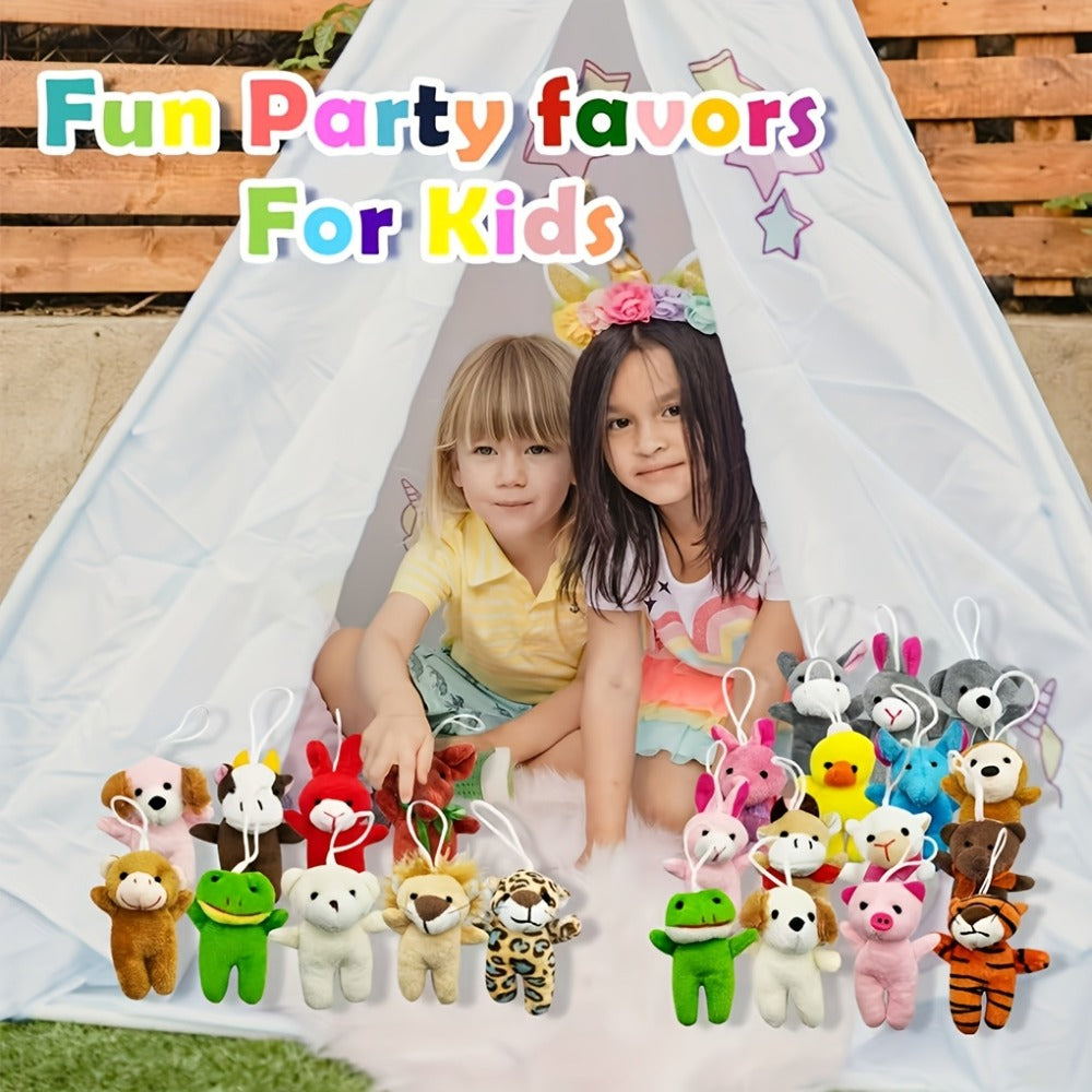 24-Piece Assorted Mini Plush Animal Set with 2–3 Inch Figures, Hanging Loops and Random-Color Option — image 6