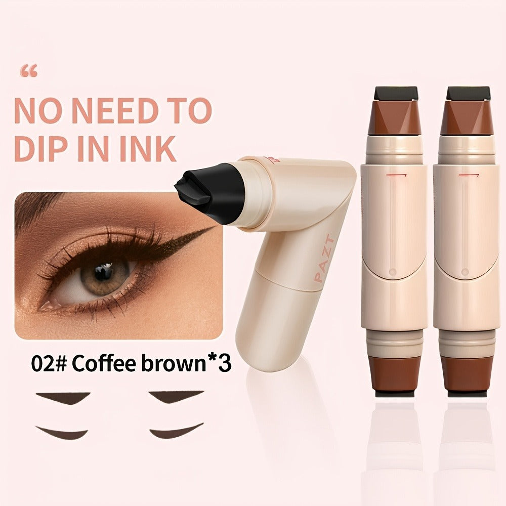 Double-Ended Wing Stamp Eyeliner Pen Three-Pack in Natural Black or Coffee Brown Color Options — image 5