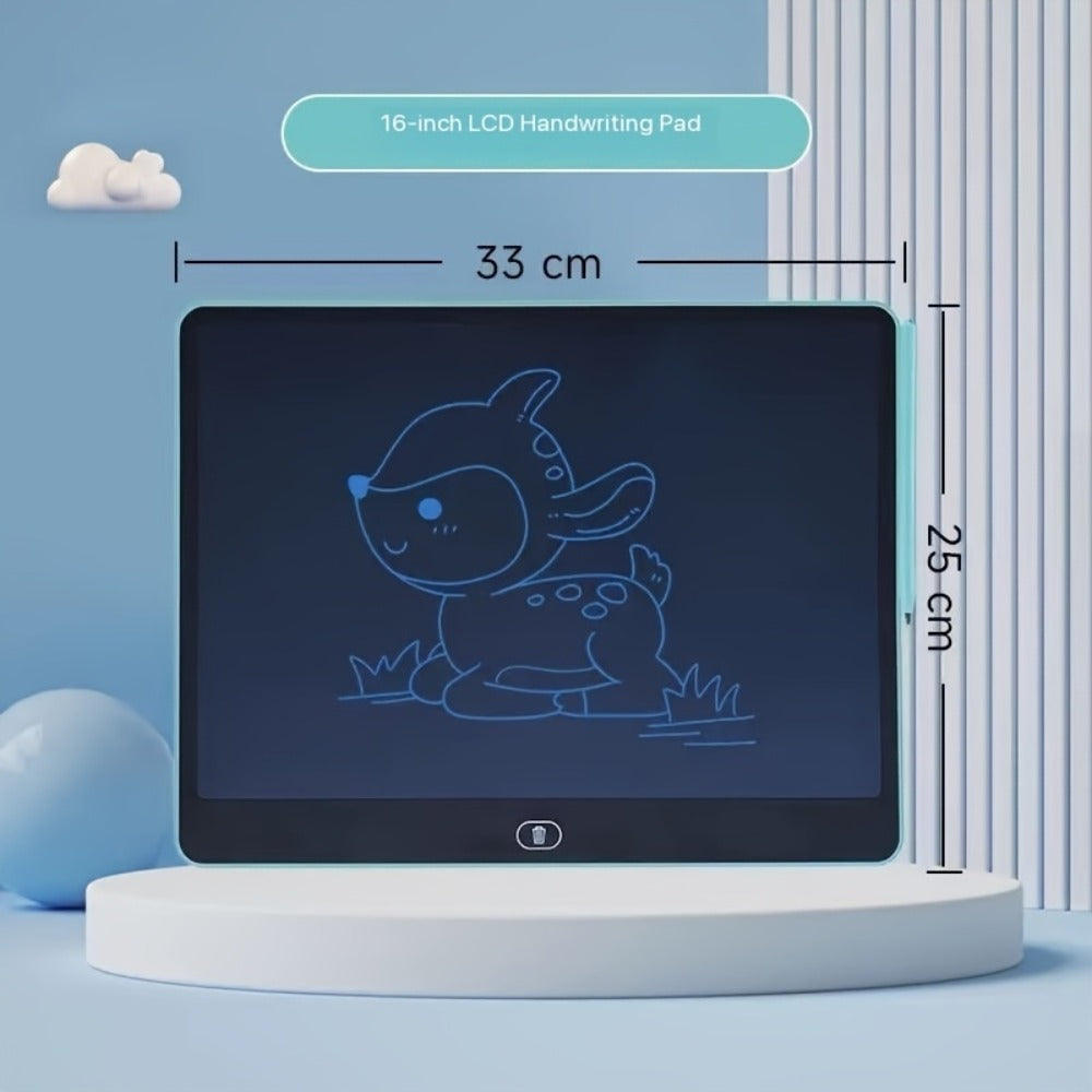 LCD Doodle Board 16 Inch with Stand, Flexible Screen Eye Protection, Portable Educational Drawing Toy for Kids & Adults — ima