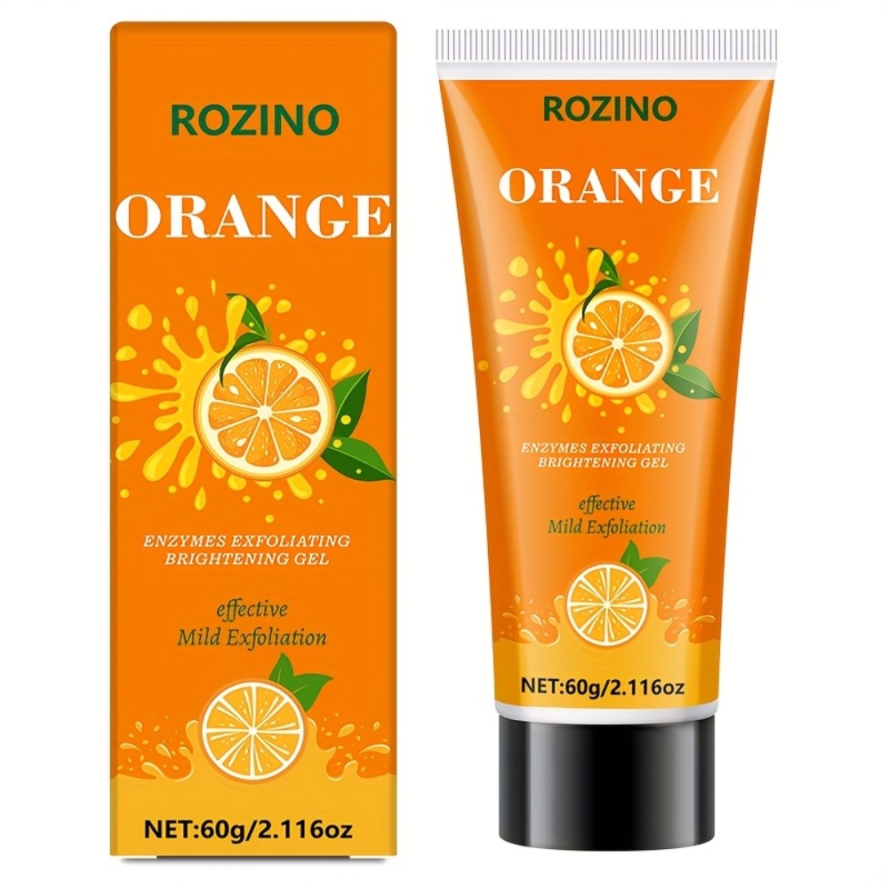 Orange Enzyme Cleansing Gel 60g Aloe Vera Hyaluronic Acid Vitamin C Gentle Exfoliating Deep Pore Cleansing Brightening Moistu