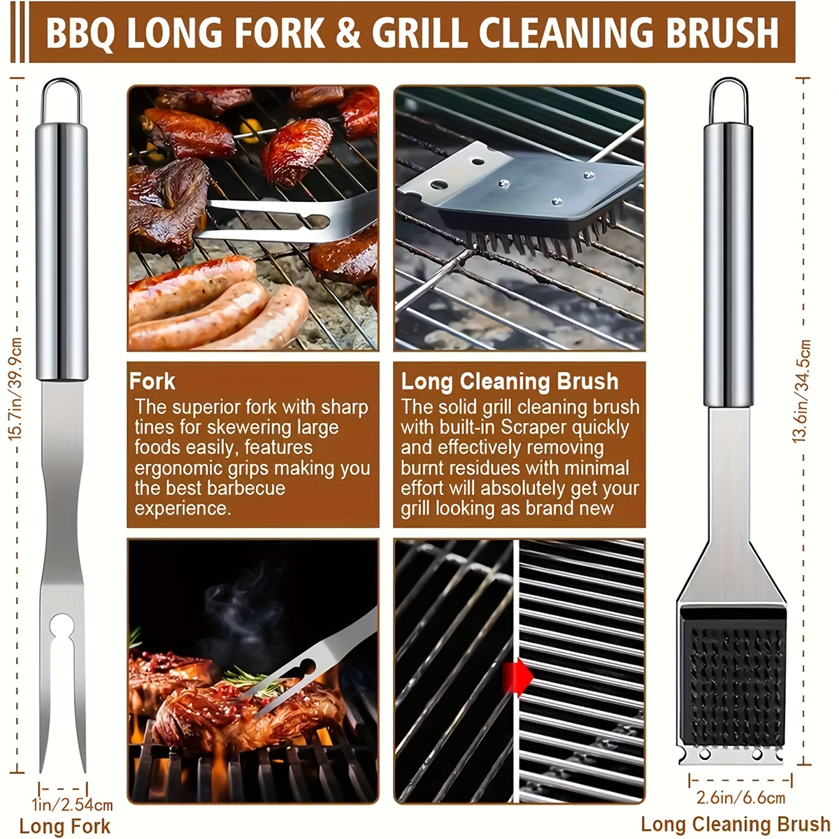 Thirty-Five-Piece BBQ Grill Tool Kit with Thermometer, Two Grill Mats, Heat Glove and Carry Case — image 7