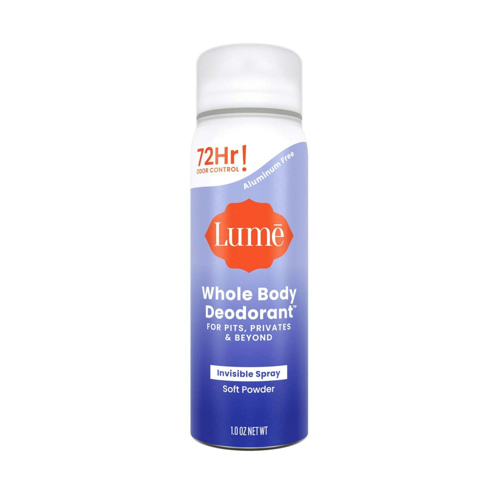 Whole Body Deodorant Spray 3-Pack 1oz Each – 72-Hour Odor Control, Aluminum & Baking Soda Free, Invisible Dry Spray, Soft Pow