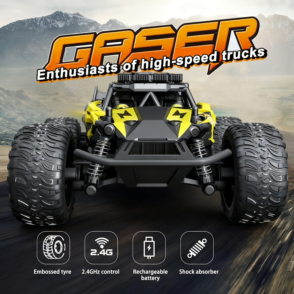 High-Speed RC Buggy 40km/h Alloy Body – 2.4G Remote Control Off-Road Vehicle for Boys Ages 6+, Super Powerful All-Terrain Out