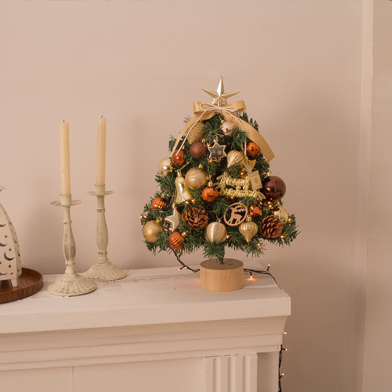 Christmas Tree Small Tree Christmas Decorations Mini Set with Tree Lights Christmas Tree Ornament - V.I.P Digital Presence