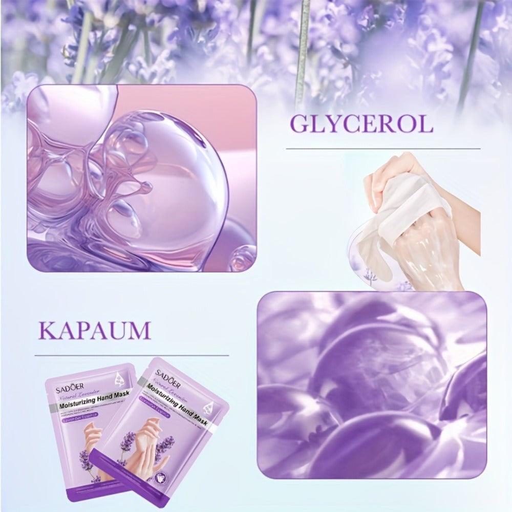Moisturizing Hand Mask Gloves Glycerin & Lavender 4 & 8 Pairs – Natural Essential Oil Deep Hydrating Hand Spa Treatment — ima