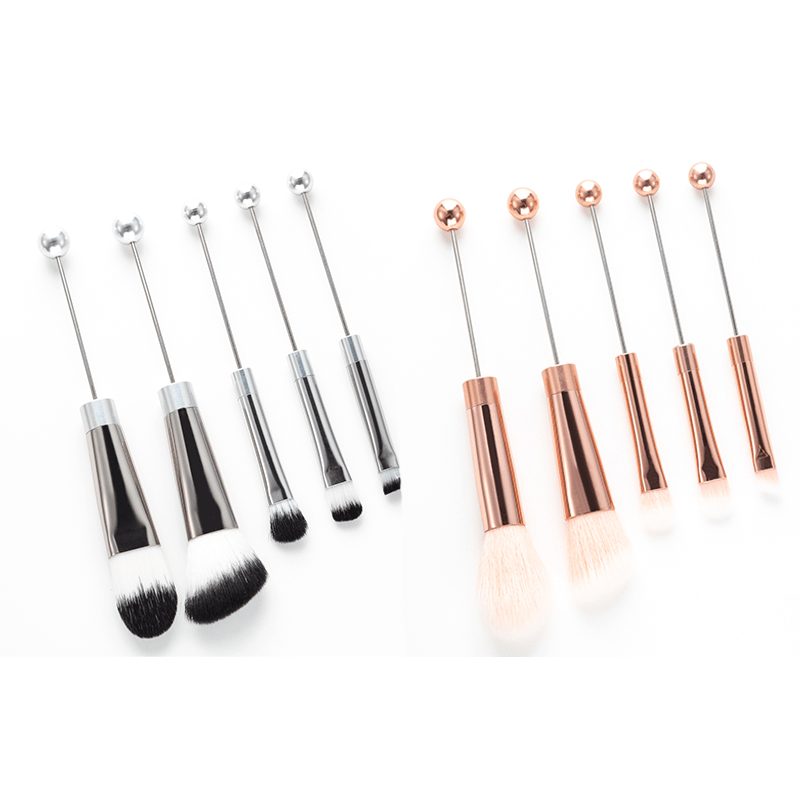 Makeup Brush Set, 10-Piece Bead-Ready ABS Handle Collection with Polyester Bristles and Eleven Color Options — image 1