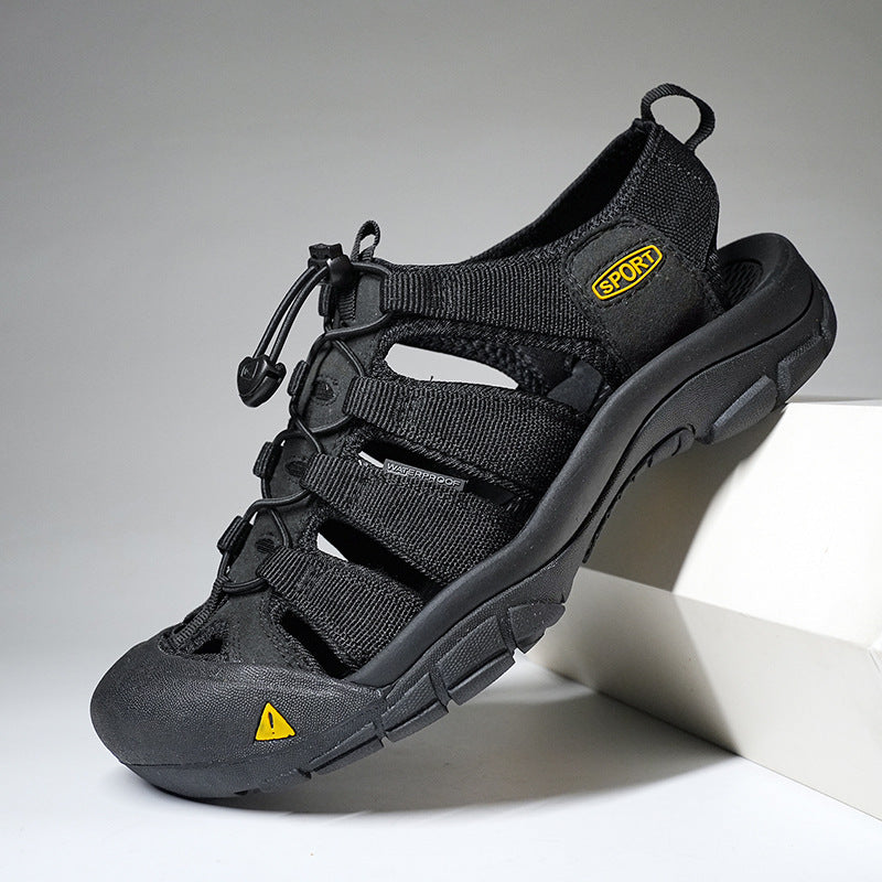 Men's Thick Bottom Toe Cap Beach Upstream Plus Size Outdoor Casual Shoes