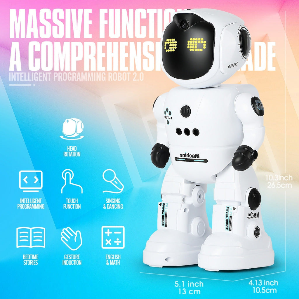 Gesture Control RC Robot Toy for Kids, Voice Recording, Programming, EMO LED Infrared Intelligent Interactive Robot — image 1
