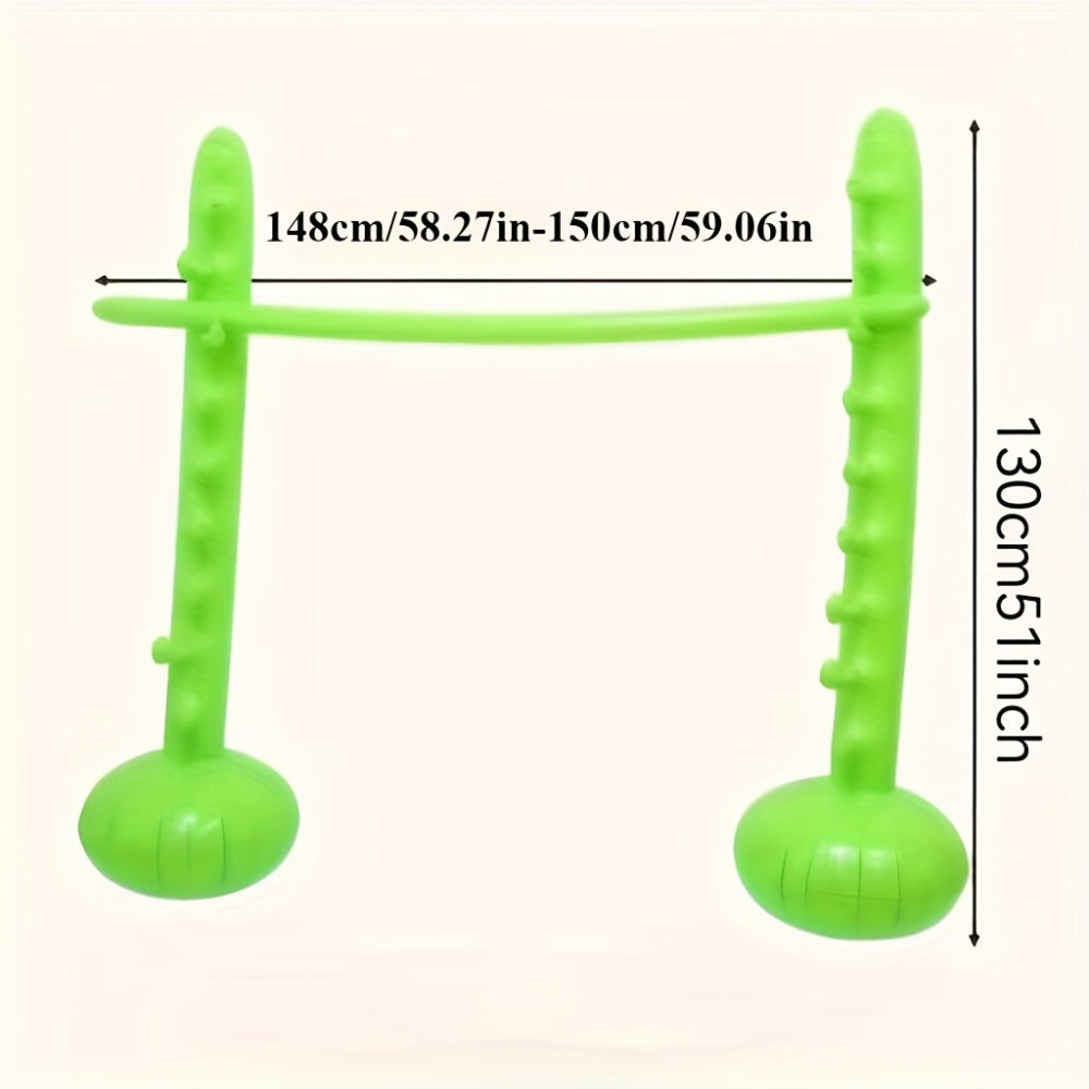 Blue Inflatable Limbo Game with Two Weighted-Base Uprights and Horizontal Bar for Outdoor Parties — image 10