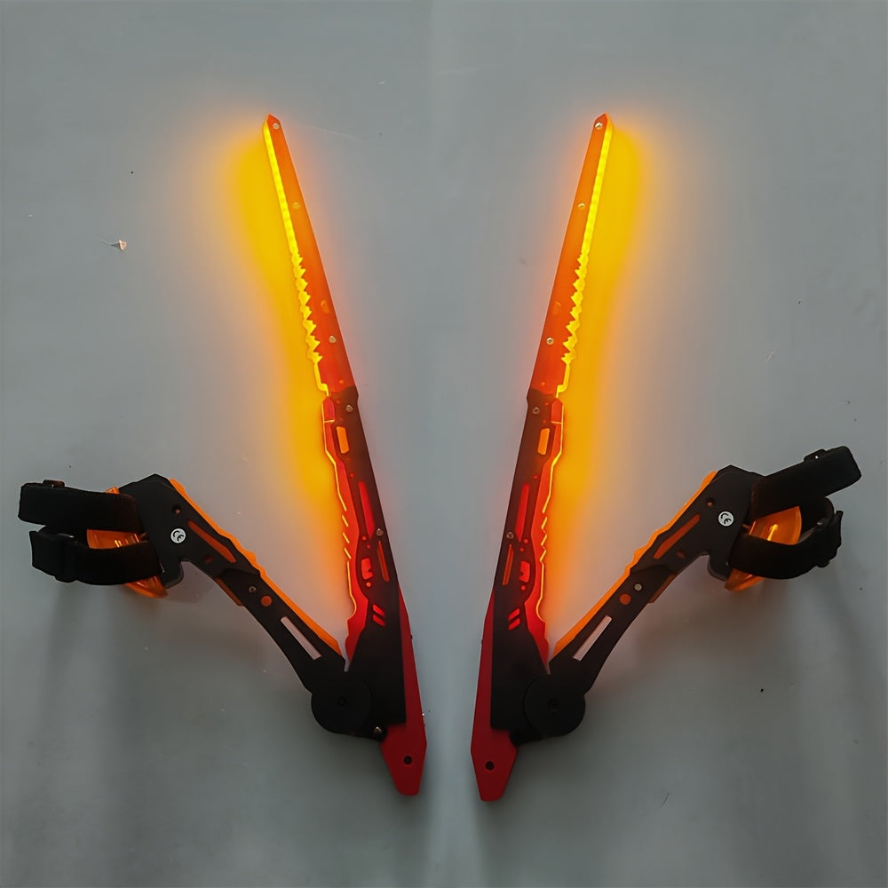 LED Mantis Knife Cyberpunk Light Up Acrylic Prop, Luminous Blade for Halloween Costume Cosplay Sci-Fi Role Play Party — image