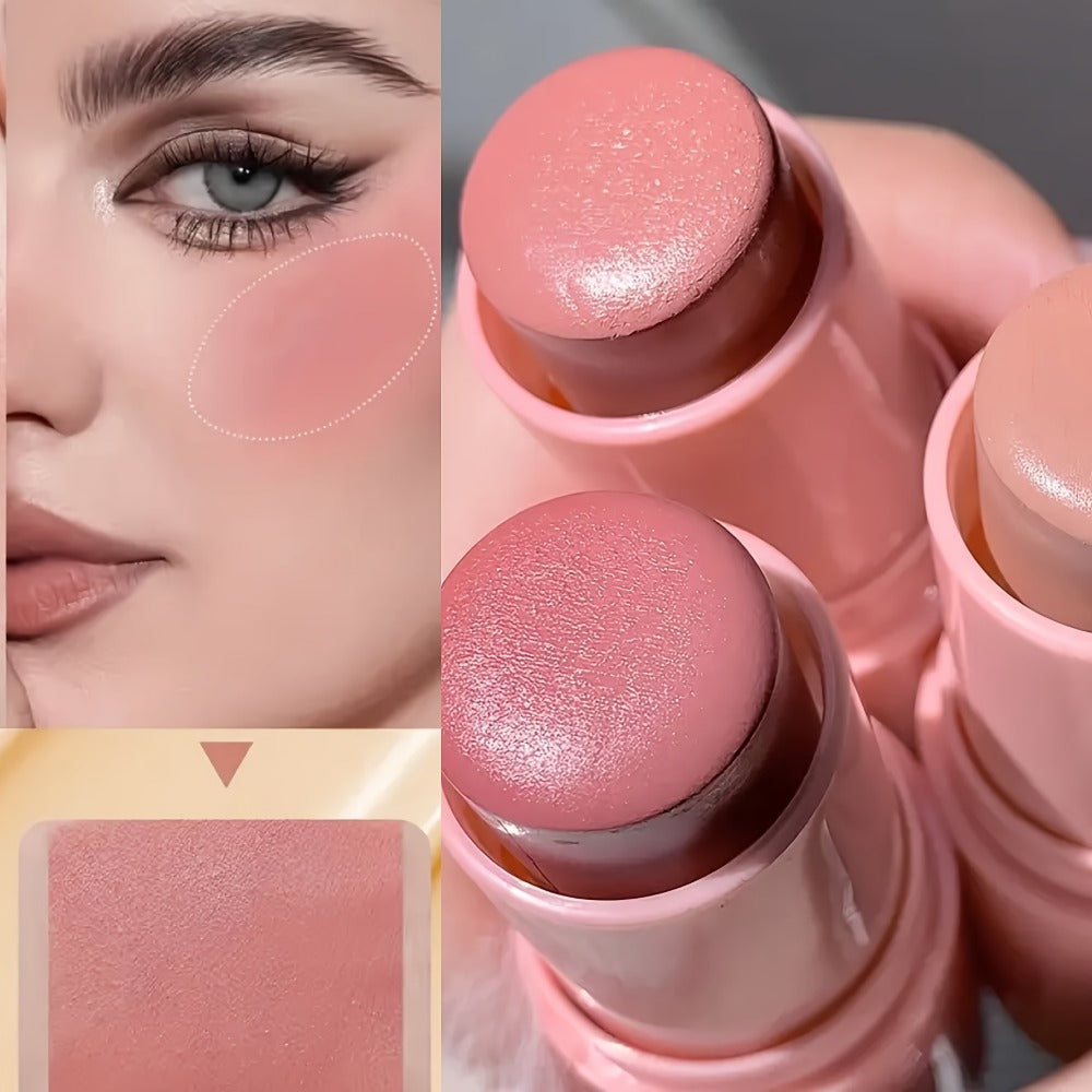 Matte Cream Blush Stick Set 3pcs Multifunctional, Waterproof Non-Greasy Formula, Blendable Color for Cheeks Lips & Eyes — ima