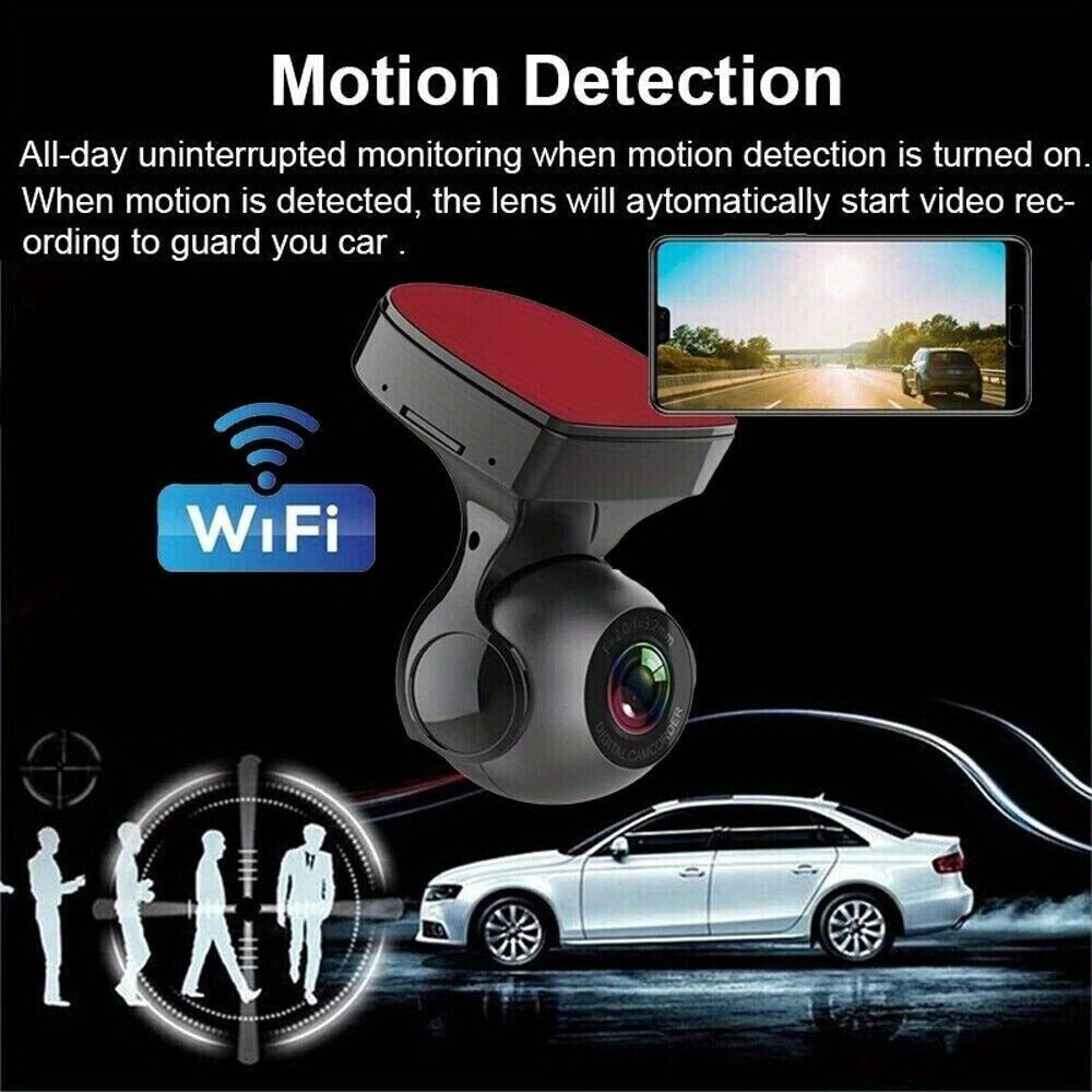 1080P WiFi Dash Cam 170° Wide Angle – HD Car DVR with G-Sensor, Loop Recording, Night Vision, Smartphone App View — image 2