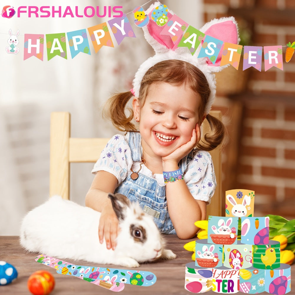 Party Favors Easter PVC Slap Bracelets, 72-Piece Spring-Theme Assortment for Egg Hunts and Events — image 4