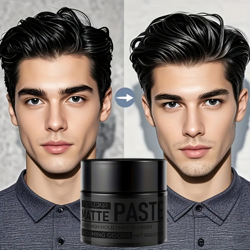 Matte Hair Paste for Men 100g, Non-Greasy Medium Hold Styling Cream with Plant Squalane & Argan Oil — image 3