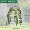 Garden Trellis with Seven-Foot Arch and PE-Coated Steel Frame, Climbing Plant Support for Vegetable Beds — image 6