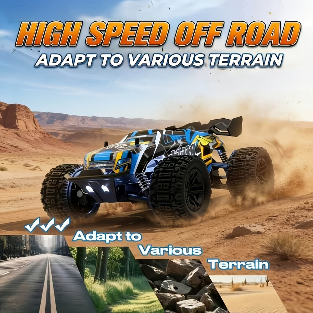 1:18 Scale RC Off-Road Car 35+ KM/H 4WD, 2.4GHz High Speed Remote Control Truck, Hobby Grade RC Racing Crawler for Kids & Adu