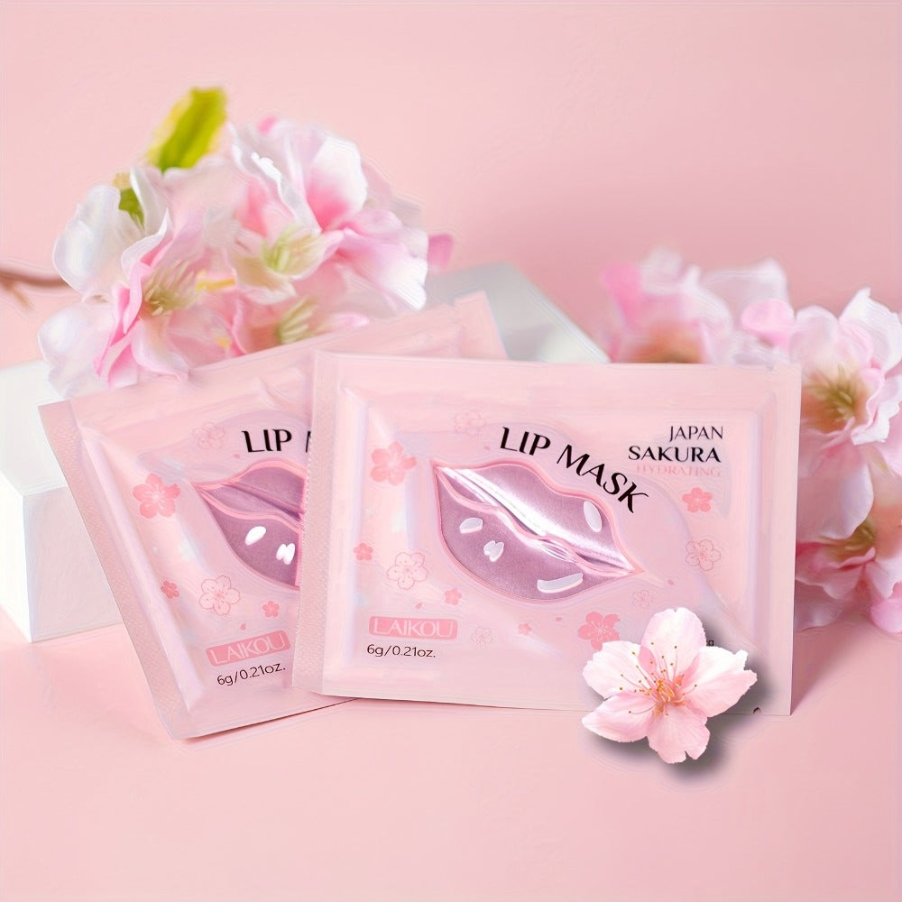 Skincare Set with LAIKOU Label, 50 Sakura Sachets Across Mud Mask Sleep Mask Scrub Lip Mask and Toner — image 8