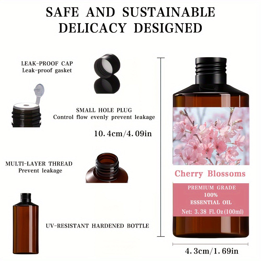 Essential Oil Cherry Blossom Delicate Floral Aroma in 100ml Bottle for Diffuser, Massage and Personal Care — image 5