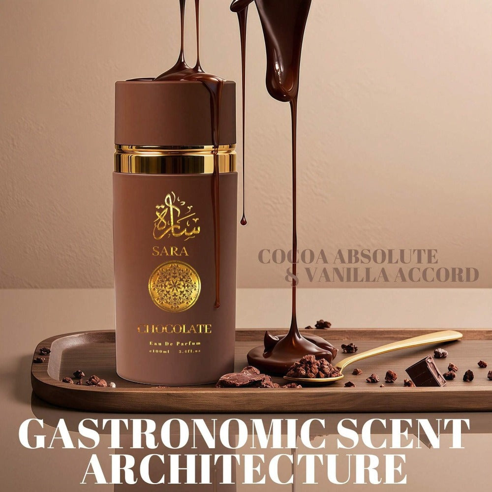 Sarah Chocolate Eau de Parfum Spray, 100 ml Brown Bottle with Cocoa, Vanilla and Amber Label Notes — image 1
