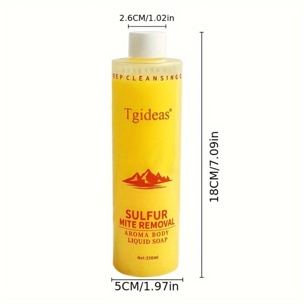 Sulfur Shampoo & Body Wash 2-in-1 Set – Scented Sulfur Soap Cleansing Liquid for Gentle Daily Scalp Purifying & Full Body Cle
